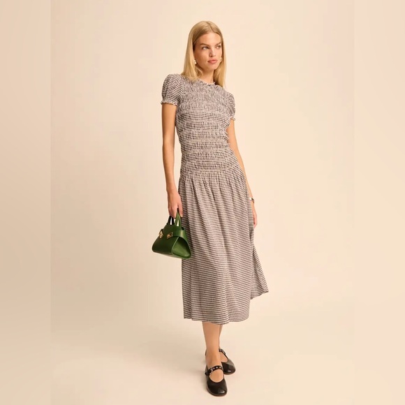 Reformation Kiria Dress In Remy Check, brand new, never worn, no flaws. - Picture 2 of 16